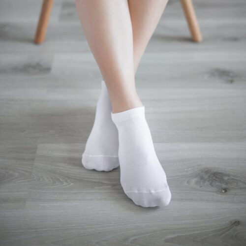 Nizke bombažne nogavice - White