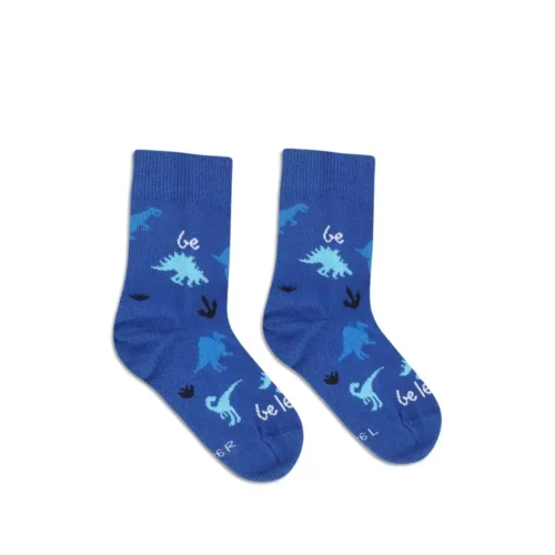 Otroške bombažne nogavice - Dino Royal Blue