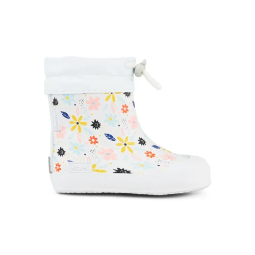 Mini Wellie - White Flowers